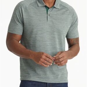 UNTUCKit Heathered Green Polo Shirt